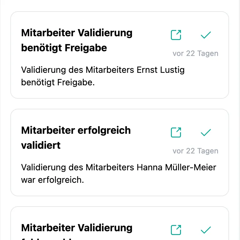 SteriTrend Benachrichtigung zu ablaufenden Validierungen